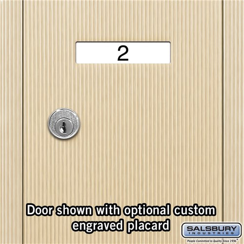 6-Door Sandstone Vertical Mailbox with Private Access and Recessed Mounting