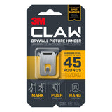 3M Claw Silver Drywall Picture Hanger, 45 lb Capacity, 1 Pack