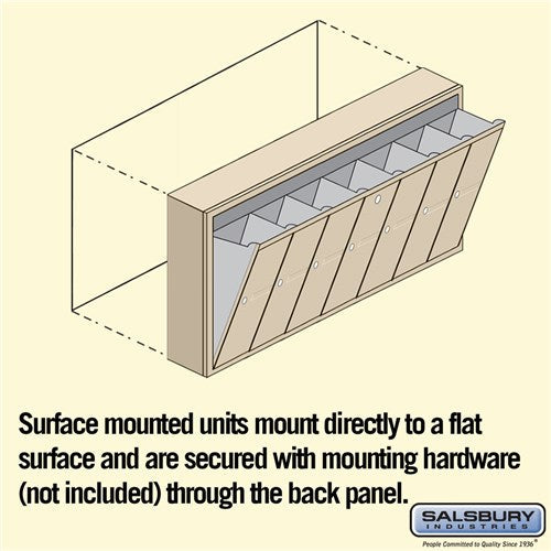 6-Door Sandstone Vertical Mailbox with Master Lock for Private Access