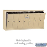 7-Door Sandstone Vertical Mailbox - Surface Mounted - USPS Approved