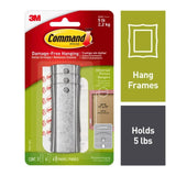3M Command Plastic Coated White Small Picture Hanger, 5 lb Capacity, 3-Pack