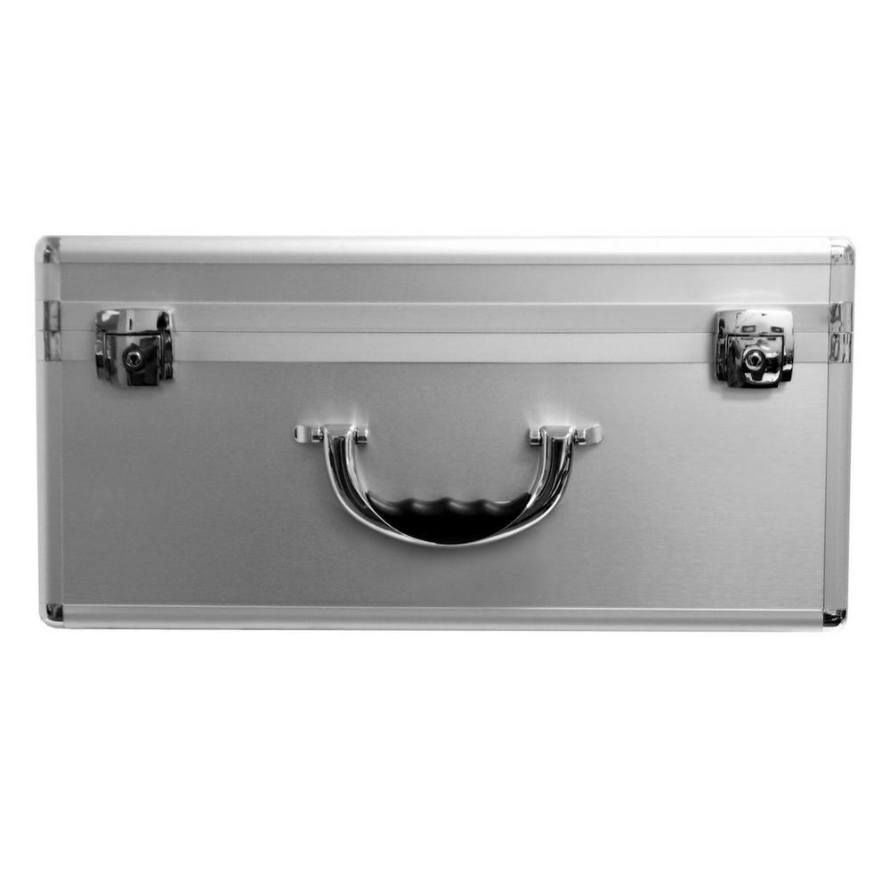 15 in. Smooth Aluminum Tool Case with Foam in Silver - Super Arbor