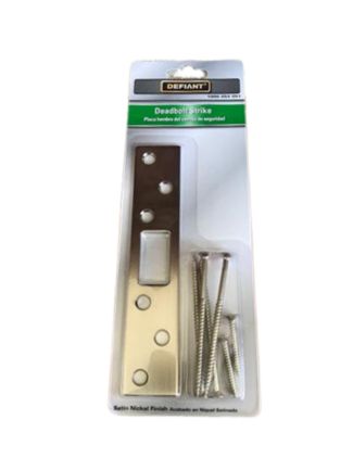 5-7/8 in. Satin Nickel Deadbolt Strike