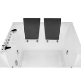 72 in. Acrylic Flatbottom Whirlpool Bathtub in White - Super Arbor