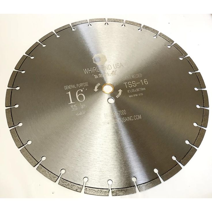 Whirlwind USA 16 in. 28-Teeth Segmented Laser Welded Diamond Saw Blade for Dry or Wet Cutting Concrete Stone Brick and Masonry