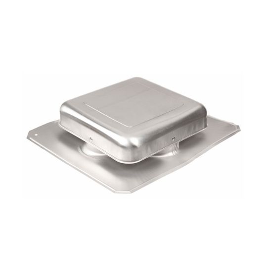 GAF MasterFlow Square-Top Aluminum Roof Louver R50A, 15 in., Mill Finish, 50 Sq. In. NFVA