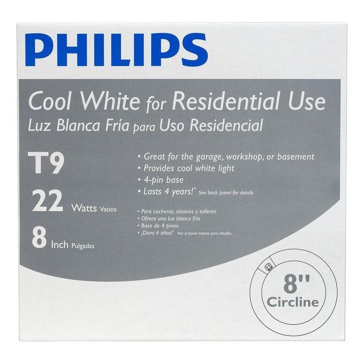 Philips 22-Watt 8 in. Linear T9 Fluorescent Tube Light Bulb Cool White (4100K) Circline