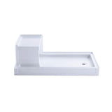 Tresham 60 in. x 32 in. Single Threshold Shower Base in Ice Grey - Super Arbor
