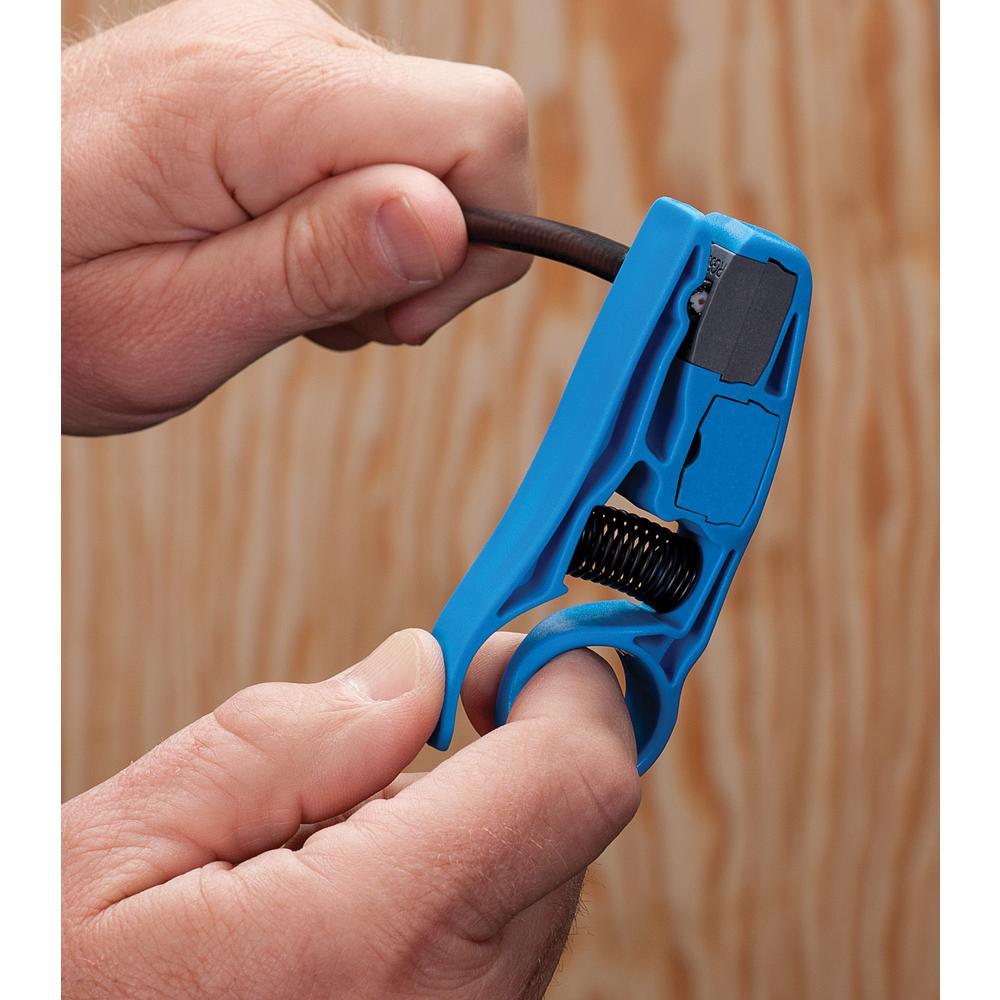 PrepPro Stripper Coax/UTP Cable Stripper, Blue/Gray - Super Arbor
