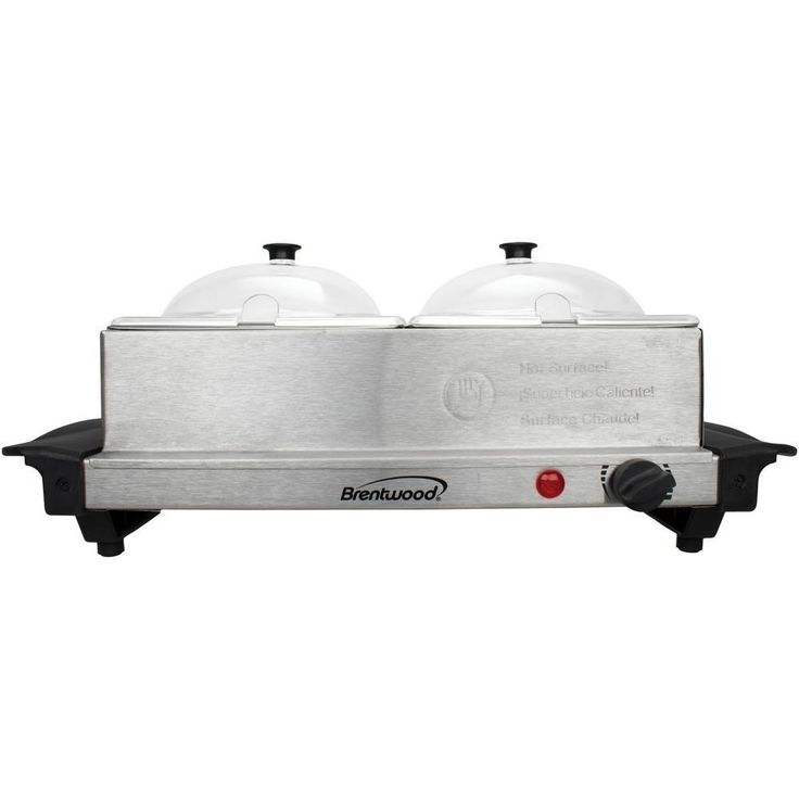 3 Qt. Metallic 2-Pan Buffet Server with Warming Tray