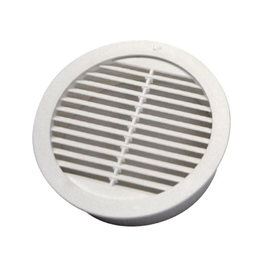 GAF MasterFlow Plastic Mini Circular Louver Vent, 4 in., White (RLSC4)
