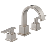 Delta Vero Stainless 2-Handle Widespread WaterSense Bathroom Sink Faucet with Drain
