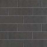 MSI Metallic 4 in. x 12 in. Glossy Glass Gray Subway Tile (5 sq. ft. / case)