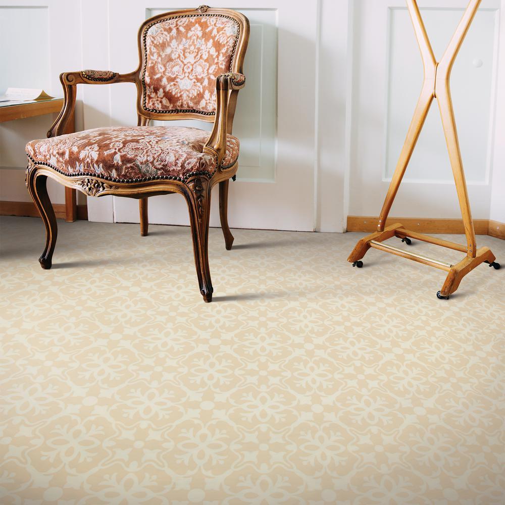 IVC Brooklyn Beige Residential Vinyl Sheet, Sold by 13.2 ft. Wide x Custom Length - Super Arbor