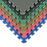 Greatmats Home Sport 24 in. x 24 in. Black/Gray Foam Interlocking Home Exercise and Play Mats (15-Set)