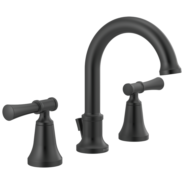 Delta Chamberlain 8 in. Widespread 2-Handle Bathroom Faucet in Matte Black