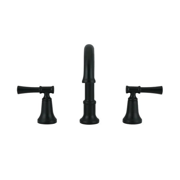 Delta Chamberlain 8 in. Widespread 2-Handle Bathroom Faucet in Matte Black