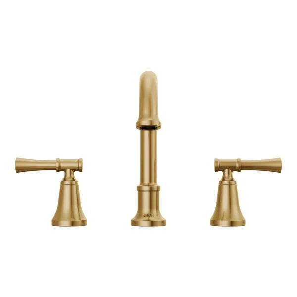 Delta Chamberlain 8 in. Widespread Double Handle Bathroom Faucet in Champagne Bronze