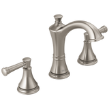 Delta Valdosta SpotShield Brushed Nickel 2‑Handle Widespread WaterSense Bathroom Sink Faucet with Drain