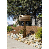 Hanford Bronze Post Mount Non-Locking Single Mailbox - Super Arbor