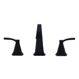 Delta Flynn Matte Black 2-Handle Widespread WaterSense Bathroom Sink Faucet with Drain, Model 35768LF-BL
