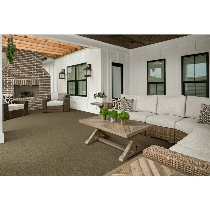 TrafficMaster Toulon 12 ft. Wide x Cut to Length Spanish Moss Indoor/Outdoor Artificial Grass