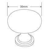 1-1/8 in. Brushed Nickel Contemporary and Modern Knob - Super Arbor