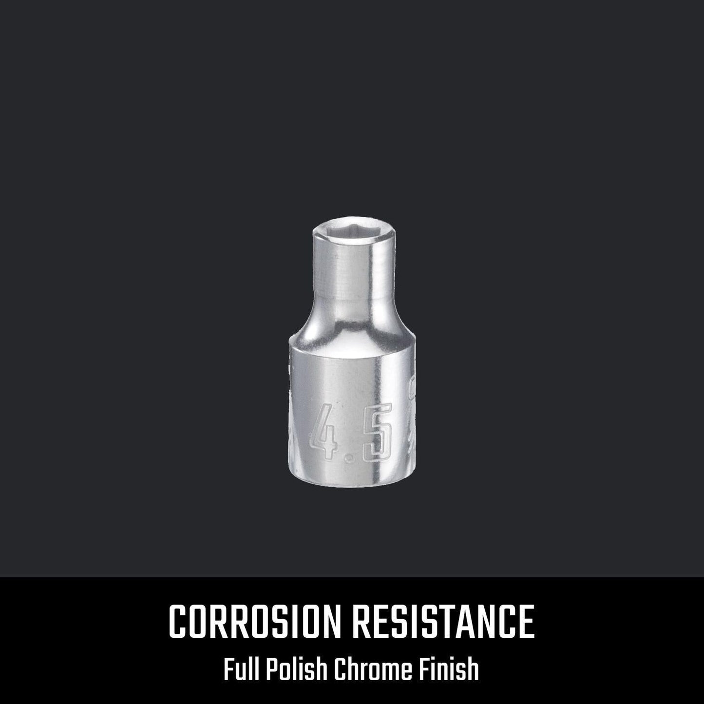 Craftsman 4.5mm Metric 6-Point Shallow Socket, 1/4-inch Drive
