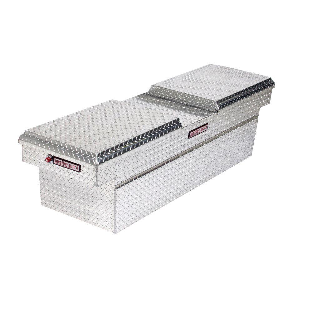 Weather Guard 71.5 Diamond Plate Aluminum Full Size Crossbed Truck Tool Box - Super Arbor