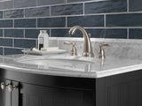 Delta Windemere Brushed Nickel 2-Handle Widespread WaterSense Bathroom Sink Faucet with Drain, 35996LF-BN-ECO