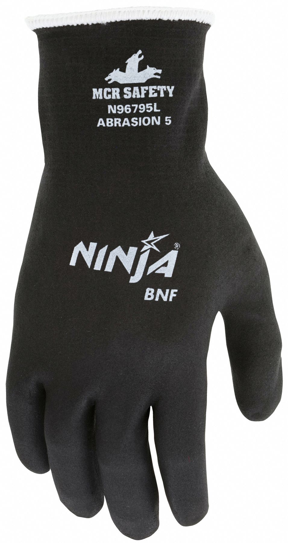 MCR SAFETY Ninja BNF Coated Gloves, 2XL, Nitrile Palm, Durable Full Coverage