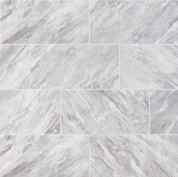 Newgate Gray Marble Matte 12 in. x 24 in. Glazed Ceramic Floor and Wall Tile (15.04 sq. ft./Case)