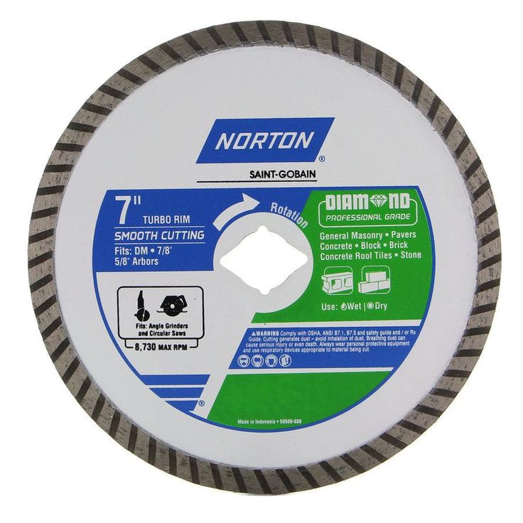 Norton 7-in Wet/Dry Turbo Diamond Saw Blade