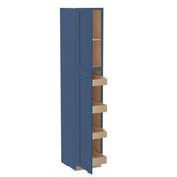 Home Decorators Collection Washington Vessel Blue Plywood Shaker Assembled Utility Pantry Kitchen Cabinet Soft Close 18 in W x 24 in D x 96 in H