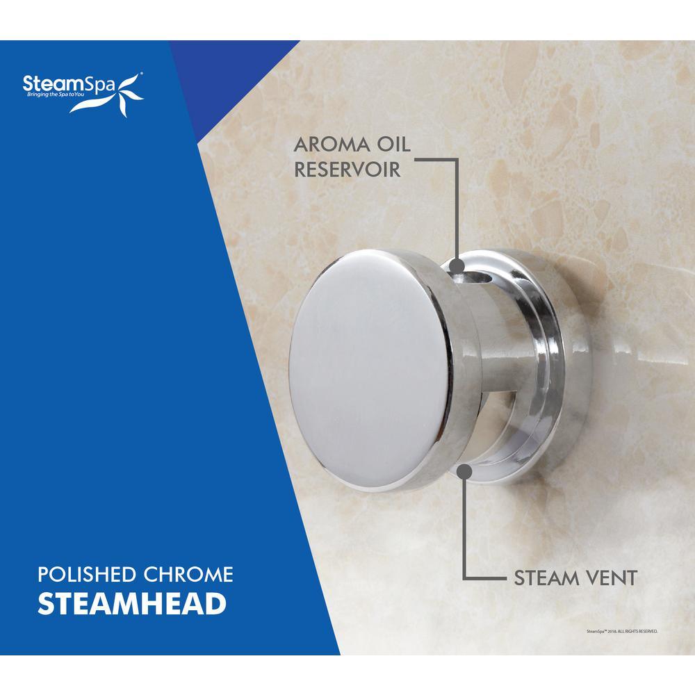 Royal 9kW QuickStart Steam Bath Generator Package with Built-In Auto Drain in Polished Chrome - Super Arbor