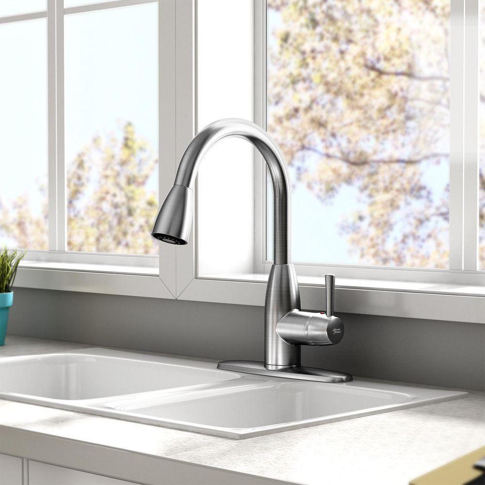 Fairbury Single-Handle Pull-Down Sprayer Kitchen Faucet in Stainless Steel - Super Arbor
