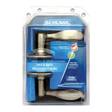 Schlage Accent Satin Nickel Privacy Lockset, ANSI Grade 2, 1-3/4 in. Max Door Thickness