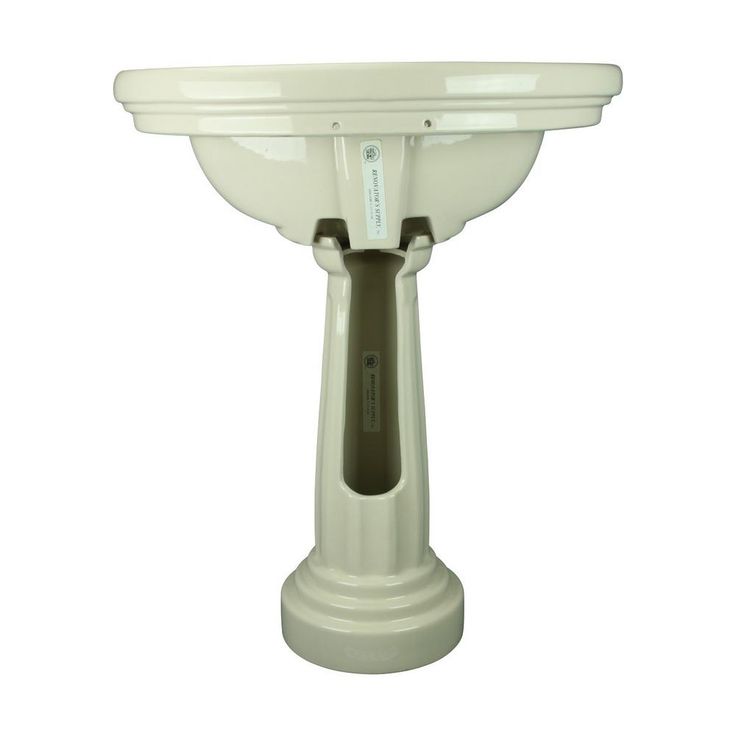 RENOVATORS SUPPLY MANUFACTURING Philadelphia 26 in. Pedestal Sink with Oval-Shaped Vessel China Gloss in Biscuit