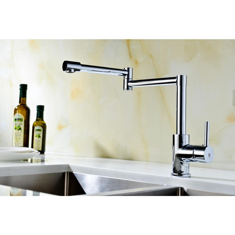 Manis Series Deck-Mounted Pot Filler in Polished Chrome - Super Arbor