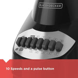 40 oz. 10-Speed Black Countertop Blender