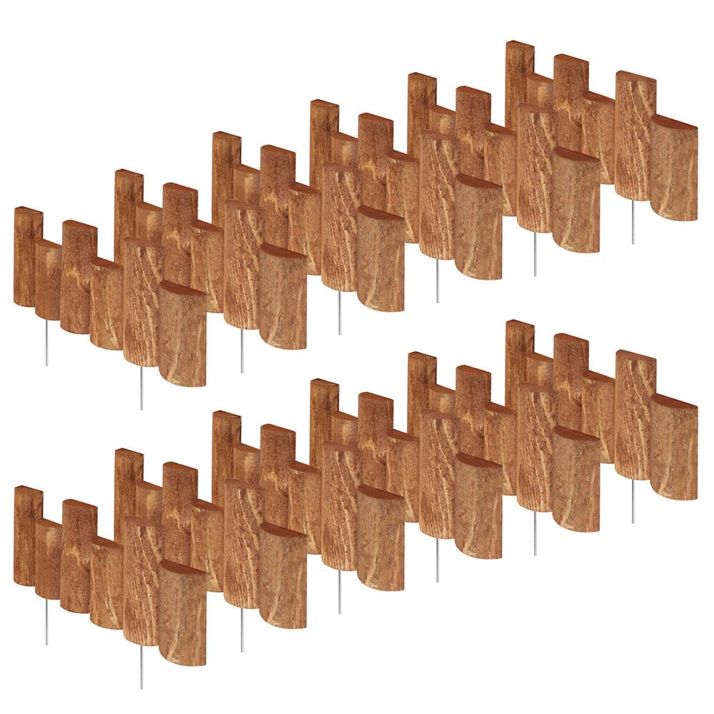 Greenes Fence 18 in. L x 1.5 in. W Half Log Edging (12-Pack) - Super Arbor