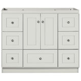 Shaker 42 in. W x 21 in. D x 34.5 in. H Vanity Cabinet Only in Natural Alder - Super Arbor