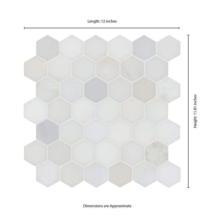 MSI Greecian White Hexagon 12 in. x 11.75 in. x 10mm Polished Marble Mesh-Mounted Mosaic Tile (9.8 sq. ft. / case)