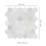 MSI Greecian White Hexagon 12 in. x 11.75 in. x 10mm Polished Marble Mesh-Mounted Mosaic Tile (9.8 sq. ft. / case)