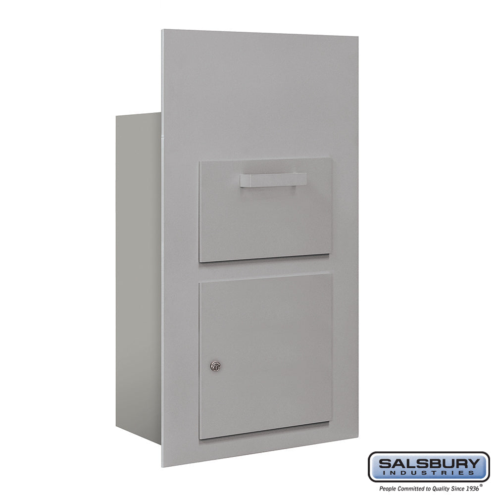 Collection Unit for 6-Door High 4B+ Mailbox Units - Aluminum - Front Loading - USPS Access