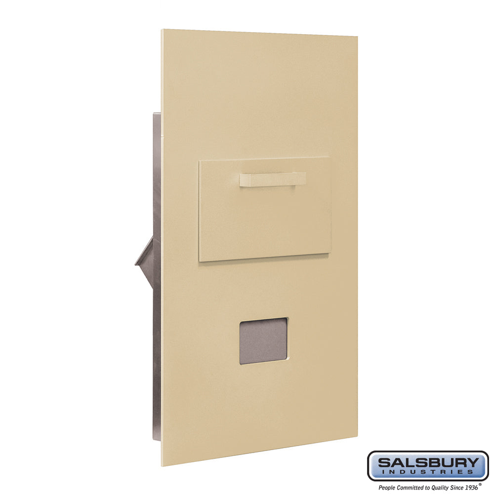 Collection Unit for 6 Door High Mailbox Units - Sandstone - Rear Loading - Private Access