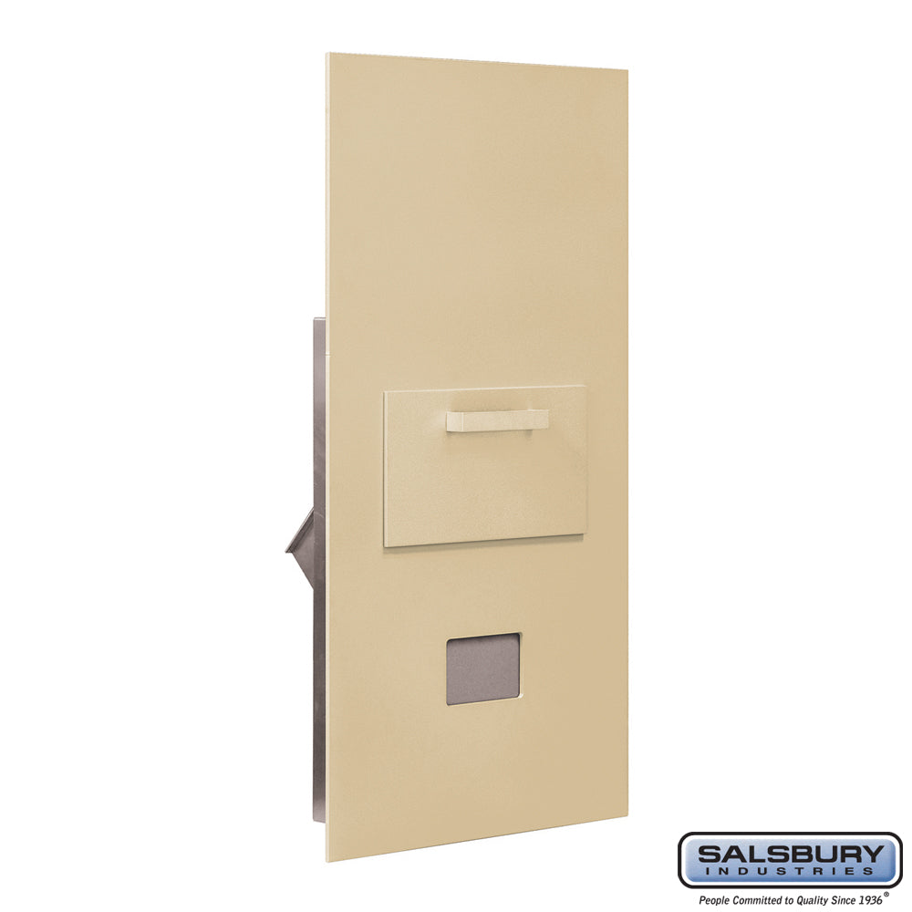 Collection Unit for 7-Door High 4B+ Mailbox Units - Sandstone - Rear Loading - Private Access