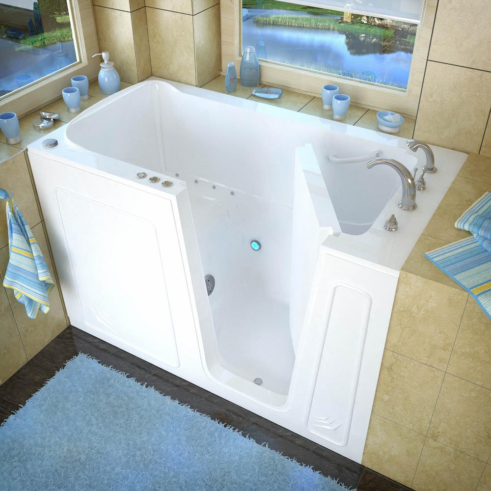 HD Series 32 in. x 60 in. Right Drain Quick Fill Walk-In Air Tub in White - Super Arbor