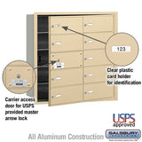 4B+ Horizontal Mailbox with 10 B Doors, Rear Loading, Sandstone Finish