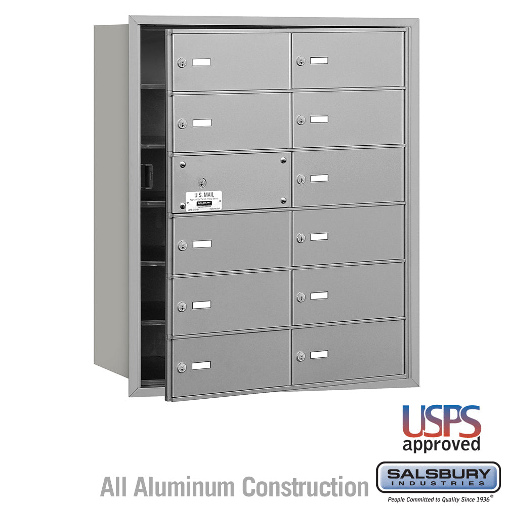 4B+ Horizontal Mailbox with 14 B Doors - Rear Loading - USPS Approved